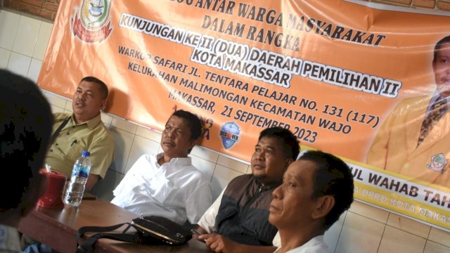 Anggota DPRD Makassar, Abdul Wahab Tahir melakukan kundapil di Kecamatan Ujung Tanah dan Kecamatan Wajo, Makassar, Kamis (21/9/2023). (Foto: Istimewa)