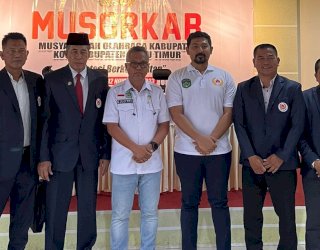 Bupati dan Wakil Bupati Kompak Hadiri Pembukaan Musorkab KONI Luwu Timur