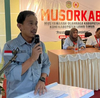 Aklamasi, Agus Melas Resmi Pimpin KONI Luwu Timur Periode 2023-2027