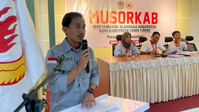 Agus Melas resmi terpilih sebagai nakhoda baru KONI Kabupaten Luwu Timur periode 2023-2027. (Foto: Istimewa)