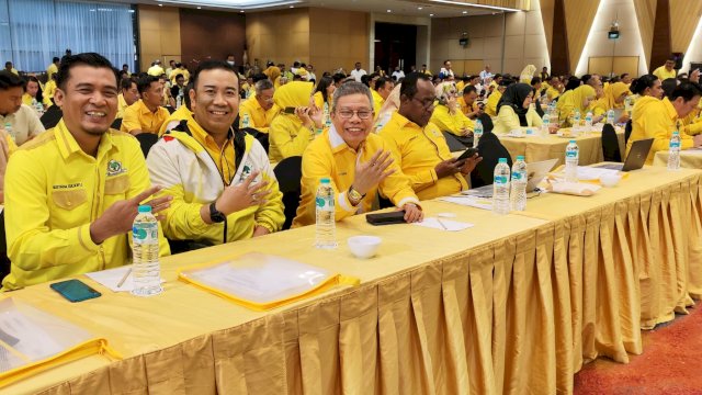 Ketua DPD I Partai Golkar Sulsel, Taufan Pawe mengikuti bimtek mengenai penggunaan Sistem Informasi Kampanye dan Dana Kampanye (Sikadeka) yang digelar KPU RI di Hotel Ciputra, Jakarta Barat, Senin (4/12/2023). (Foto: Istimewa)
