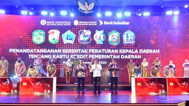 Launching KKPD, High Level Meeting TP2DD, Serta Apresiasi Ekonomi dan Keuangan Digital Sulawesi Selatan, Selasa (05/12/2023). (Istimewa)