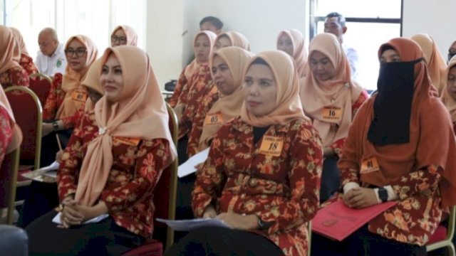Peserta lomba pidato yang diselenggarakan pada peringatan HUT DPW ke-24 oleh Dinas Kebudayaan Kukar. (Istimewa)