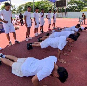 Suksesnya Pelaksanaan Ujian SKB Kesamaptaan CPNS Kemenkumham Kaltim 2023 di Gelora Kadrie Oening