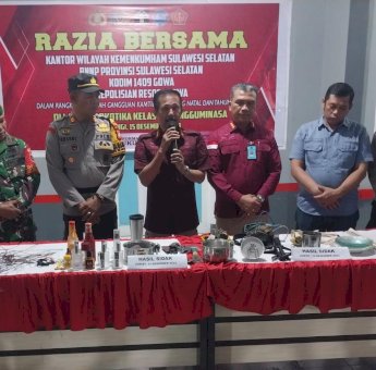 Jelang Nataru, Kanwil Kemenkumham Sulsel Sidak ke Lapas Narkotika Sungguminasa