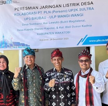 Negara Hadir, Kini 180 Keluarga di Dua Desa Kabupaten Wakatobi Nikmati Listrik PLN