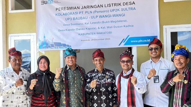 Negara Hadir, Kini 180 Keluarga di Dua Desa Kabupaten Wakatobi Nikmati Listrik PLN