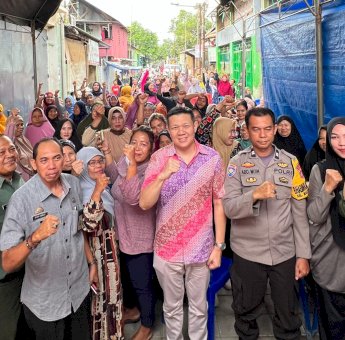 Pantau Pelaksanaan APBD Sulsel di Maccini Parang, Edward Horas Ajak Warga Bersama Kawal Pembangunan