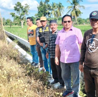 Program Aspirasi Muhammad Fauzi Sentuh Drainase Persawahan di Desa Kalitata Luwu Utara