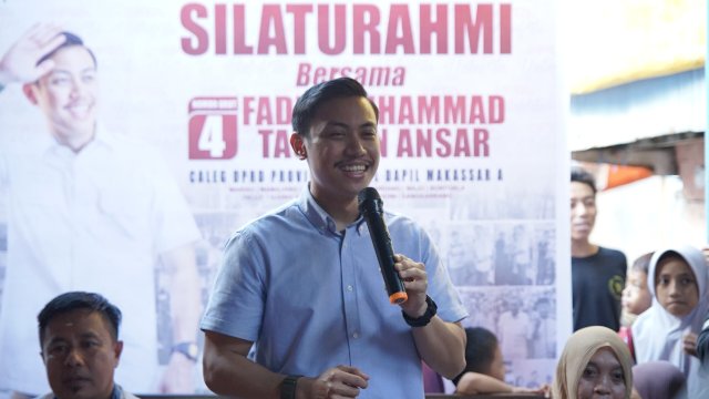 Calon Anggota Legislatif DPRD Sulsel Dapil I (Makassar A) dari Partai Gerindra, Fadel Muhammad Tauphan Ansar. (Foto: Istimewa)