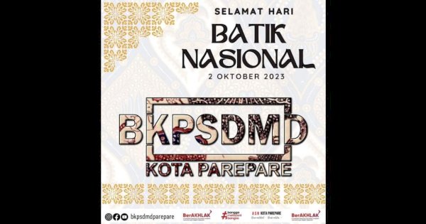 BKPSDMD Parepare Ucapkan Selamat Hari Batik Nasional