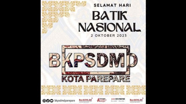 BKPSDMD Parepare Ucapkan Selamat Hari Batik Nasional