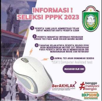 BKPSDMD Parepare Umumkan Pencetakan Kartu Peserta Ujian PPPK Dilakukan via Akun SSCASN