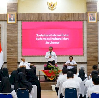 ASN Kanwil Kemenkumham Sulsel Ikut Sosialisasi dan Internalisasi Reformasi Kultural dan Struktural