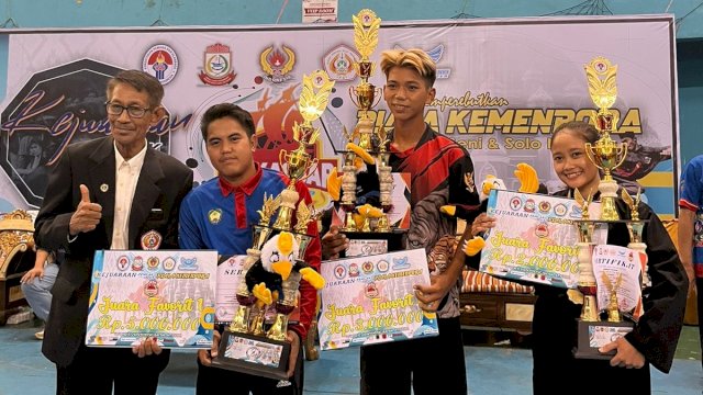 Tapak Suci 177 Muhammadiyah Gowa kembali merengkuh prestasi dengan meraih juara umum di Kejurnas Championship. (Dok. Humas Gowa)