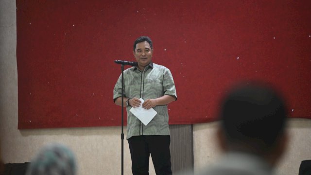PJ Gubernur Sulawesi Selatan Bahtiar Baharuddin saat berkunjung ke Luwu Utara.