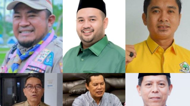 Kolase foto caleg Putera Daerah Sinjai Dapil V Provinsi Sulawesi Selatan yang Berpotensi Ancam Kursi Petahana.