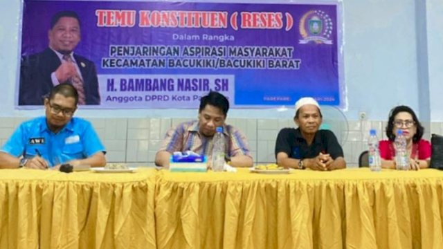 Ket : Legislator Demokrat Kota Parepare, H Bambang Nasir saat melakukan reses (istimewa)