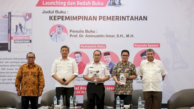 Wali Kota Makassar, Moh Ramdhan Pomanto saat menghadiri peluncuran buku kepemimpinan pemerintahan karya Prof Aminuddin Ilmar di Hotel Aryaduta, Jalan Somba Opu, Makassar, Rabu (31/1/2024). (Foto: Istimewa)