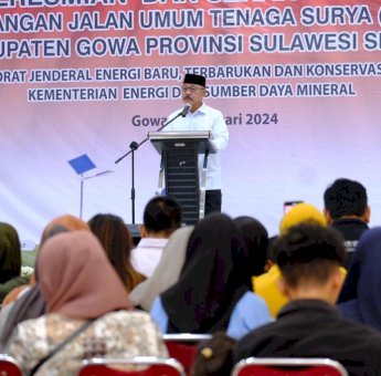 Pemkab Gowa Dapat Bantuan Penerangan Jalan Umum dari Kementerian ESDM