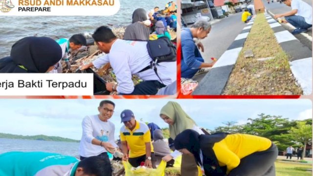 RSUD Andi Makkasau Parepare Bergotong Royong dalam Kerja Bakti Bersama Pemerintah Kota Parepare untuk Penilaian Adipura 2024