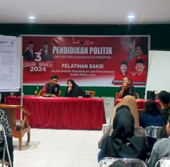 Pelatihan Saksi Pemilu, DPC PDIP Parepare Siapkan 790 Peserta untuk Pengawalan Suara