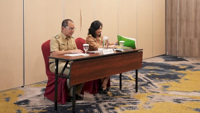 Wali Kota Makassar, Moh Ramdhan Pomanto saat mengikuti tahapan wawancara bersama Tim Penilai Nominator Paritrana Award 2023 di Hotel Marcure, Jalan AP Pettarani, Makassar, Senin (19/2/2024). (Foto: Istimewa)