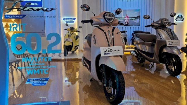 Yamaha Grand Filano Hybrid Connected yang dikenal sangat irit dalam penggunaan bahan bakar minyak (BBM). (Foto: Istimewa)