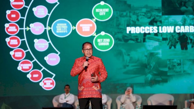 Wali Kota Makassar, Moh Ramdhan Pomanto saat menghadiri Rakorsus Pemkot Makassar 2024 di Hotel Four Points by Sheraton, Jalan Andi Djemma, Makassar, Senin (26/2/2024). (Foto: Istimewa)