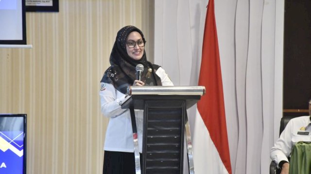 Bupati Luwu Utara Indah Putri Indriani saat membuka Musrembang RKPD Tahun 2025. (ist)