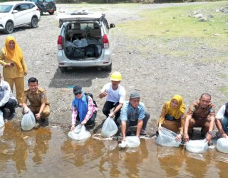 Pemprov Sulsel Kembali Tebar 600 Ribu Benih Ikan di Kabupaten Bone
