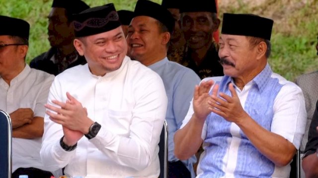 Bupati Gowa Adnan Purichta Ichsan bersama Wakilnya Abd Rauf Malaganni melakukan Safari Ramadan hari keduanya di Desa Parigi, Kecamatan Tinggimoncong, kemarin. (Dok. Humas Gowa)