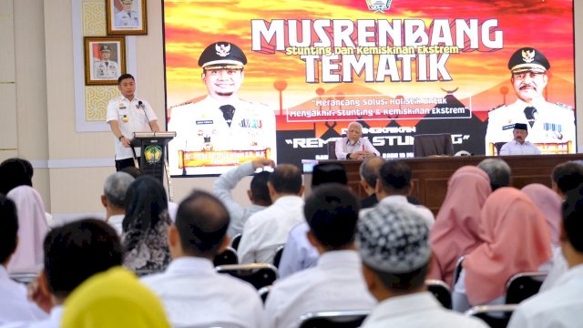 Bupati Gowa Adnan Purichta Ichsan saat menghadiri Musrenbang Tematik di Baruga Tinggimae, Rumah Jabatan Bupati Gowa, kemarin. (Dok. Humas Gowa)