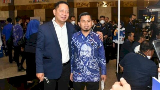 Ket : Tasming Hamid bersama Ketua DPW NasDem Sulsel, Rusdi Masse
