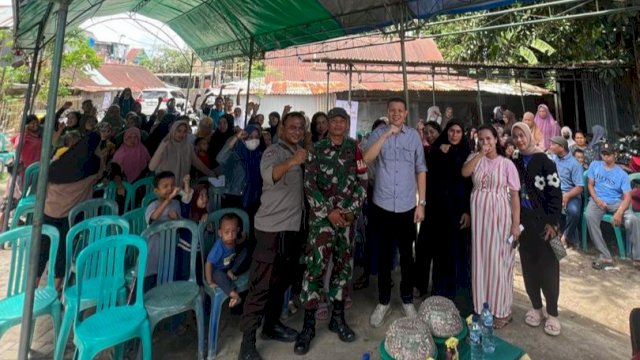 Anggota DPRD Sulawesi Selatan, Edward Wijaya Horas saat menggelar reses di Kelurahan Balang Baru, Kecamatan Tamalate, Kota Makassar, Sabtu (3/2/2024). (Foto: Istimewa)