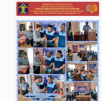 Kepala Lapas Parepare Totok Budiyanto Serahkan Remisi Nyepi untuk WBP Hindu