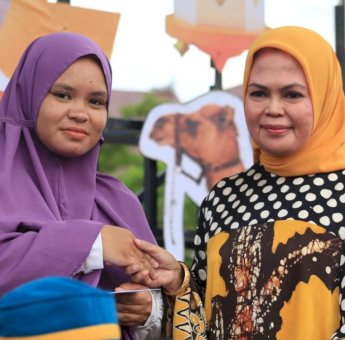 Berbagi Bersama Puluhan Anak Yatim Ramaikan Ramadan Fair PKK Gowa