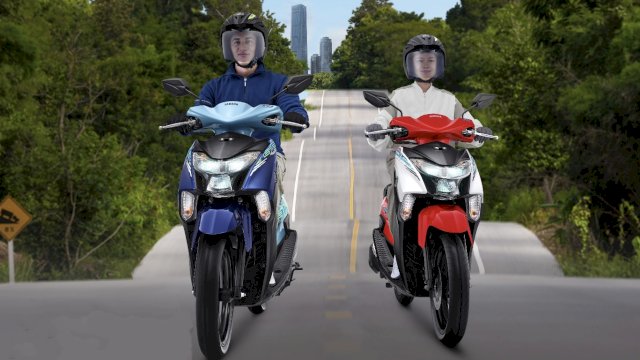 Tampilan warna dan grafis baru Yamaha Mio Gear 125 yang baru saja diluncurkan pada Maret 2024 ini. (Foto: Istimewa)