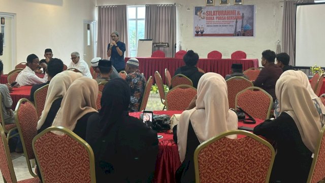 Suasana buka puasa bersama yang digelar Huadi Group dengan stakeholder terkait di Hotel Seruni, Bantaeng, Kamis (28/3/2024). (Foto: Istimewa)