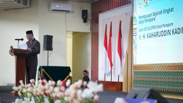 Ketua DPRD Bacakan Sejarah Singkat Kota Parepare di Hadapan Pj Gubernur dan Wali Kota