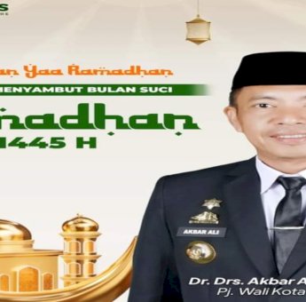 Pj Wali Kota Akbar Ali dan Jajaran Pemkot Parepare Ucapkan Selamat Menunaikan Ibadah Puasa Ramadan 1445 Hijriah