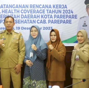 Pj Wali Kota Parepare Akbar Ali Teken MoU Kerja Sama UHC Bersama BPJS Kesehatan