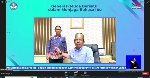 Pj Wali Kota Parepare Bagikan Praktik Baik Pelestarian Bahasa Ibu dalam Webinar Nasional