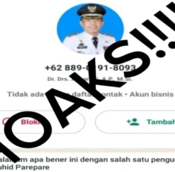 Waspada! Penipu via WhatsApp Catut Nama Pj Wali Kota Parepare