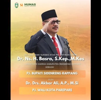 Pj Wali Kota Parepare Ucapkan Selamat Atas Pelantikan Basra Jadi Pj Bupati Sidrap