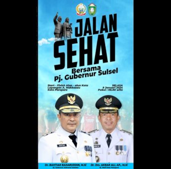Yuk! Ikut Jalan Sehat Bersama Pj Gubernur Sulsel dan Pj Wali Kota Parepare, Gratis dan Ada Doorprize