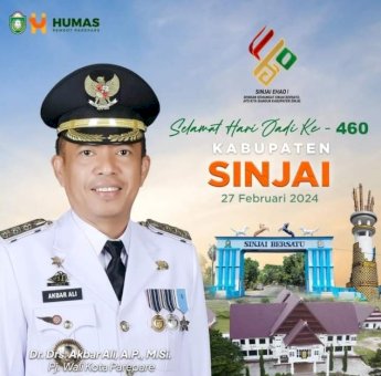 Pemkot Parepare Ucapkan Selamat HUT ke-460 Sinjai