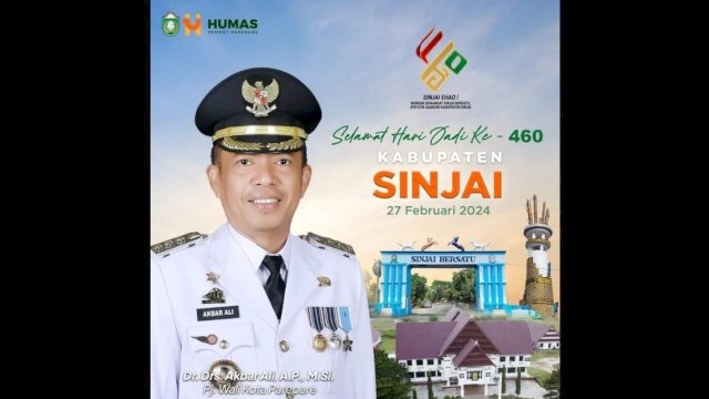 Pemkot Parepare Ucapkan Selamat HUT ke-460 Sinjai