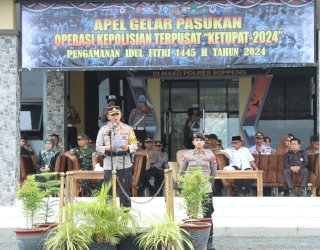 Ikuti Apel Pengamanan Idul Fitri, Lutfi Halide Apresiasi Kepolisian Resort&nbsp; Soppeng