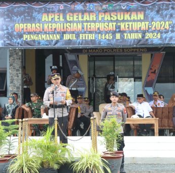 Ikuti Apel Pengamanan Idul Fitri, Lutfi Halide Apresiasi Kepolisian Resort&nbsp; Soppeng